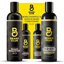 The Beard Club Beard Wash and Conditioner Set   Facial Hair Shampoo  LeaveIn...