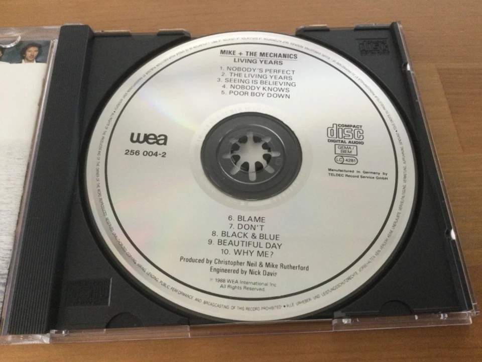 MIKE + THE MECHANICS "Living Years" - 1988 WEA CD w/ 10 Trks. - MIKE RUTHERFORD - Bild 3 von 4
