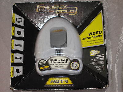 Phoenix Gold HDTV HDMI to DVI Video Cable Satellite DVD 6.5 ft Receivers NEW!