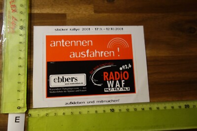 Alter Aufkleber Radio Sender Sendung Programm WAF Warendorf Münster (EB)