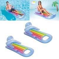 Set: Intex Luftmatratze King Kool Lounge - Schwimmsessel Pool - 2Er Set - Blau