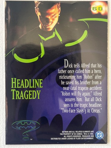 1995 Batman Forever Fleer Base #1 to # 114 Pick From list !! - Zdjęcie 63 z 103