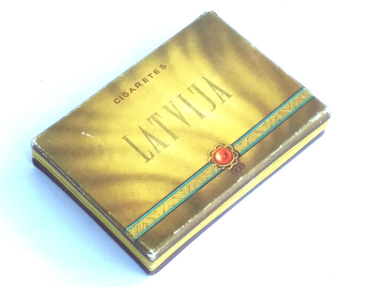 cigarette brands in latvia 1958 USSR Soviet Latvian Factory Cigarette Box 