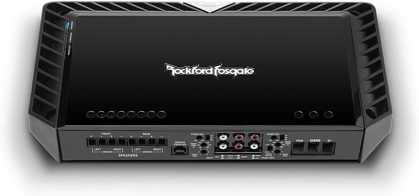 Rockford Fosgate T600-4 Durable 600W 4-Channel Car Speaker &