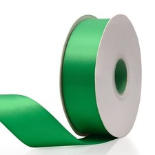 1-1/2" x 50 Yards Emerald Green Double Faced Satin RibbonSolid Color High Den...