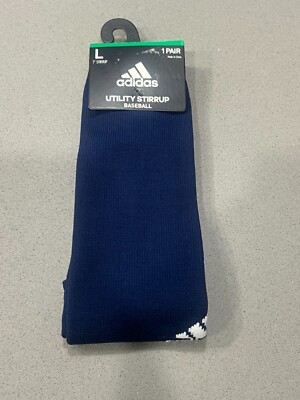 Adidas Navy Blue Utility Stirrup Baseball Socks Size Large Men's New SHIPS FAST!