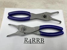 Snap-on Tools USA NEW 2PC LARGE DARK PURPLE 45° +  90°  Snap Ring Plier Lot Set