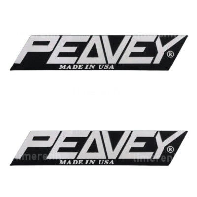 2Pcs DIY PEAVEY Aluminum logo Badge Replacement piece 182mm X 36mm