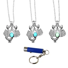 AlterImage Jewelry Mystique Scorpion Zodiac Glow In The Dark Necklaces Set of 3