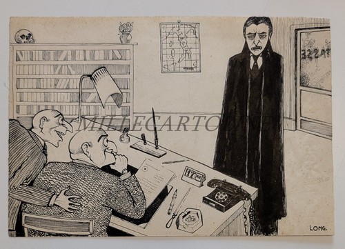 UFFICIO TASSE: "DAI, ASSUMIAMOLO..." - Bozzetto a China Firmato Long. VAMPIRO - 第 1/2 張圖片