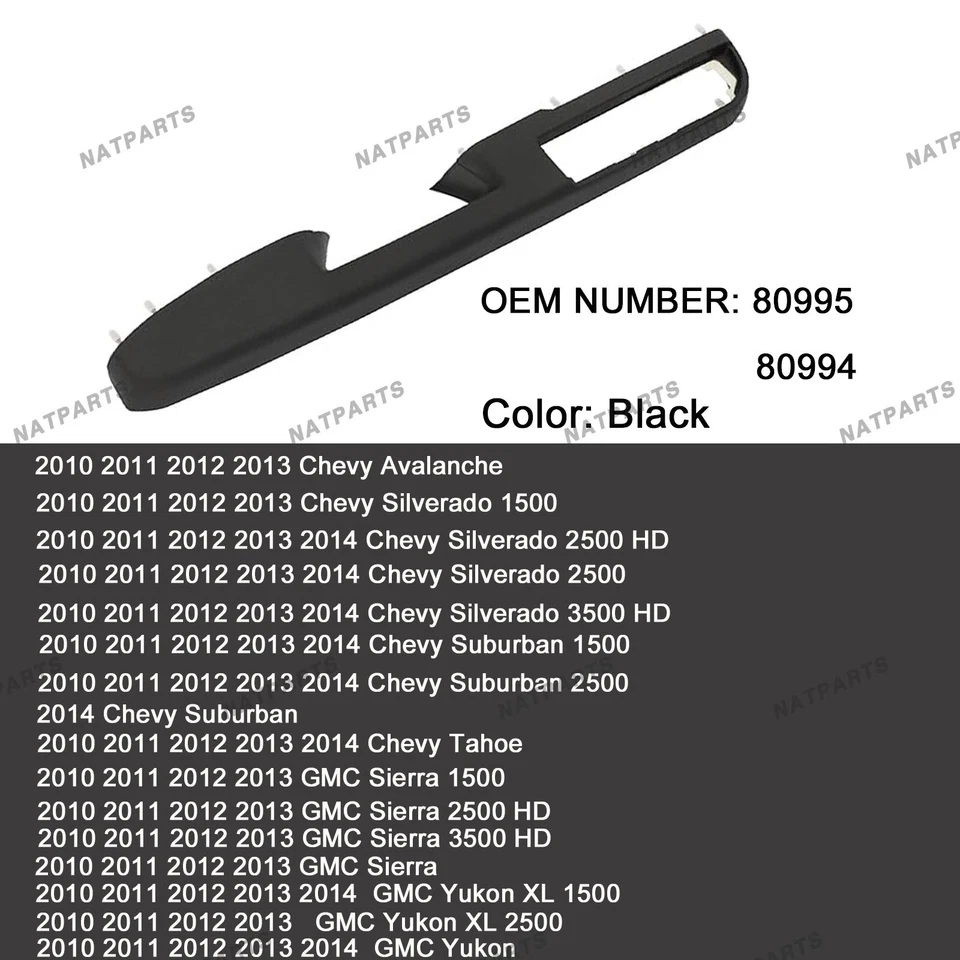 Manija del reposabrazos de la puerta del lado izquierdo del conductor delantero para modelos 10-14 seleccionados de Chevrolet/GMC Foto 4 de 4