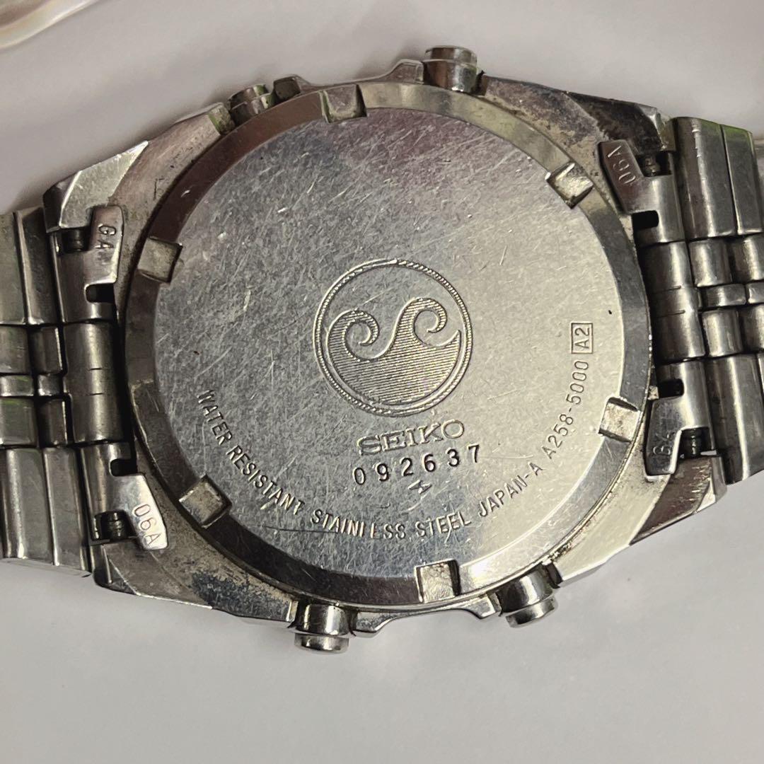 Seiko Silver Wave A258-5000 Digital Solar Watch Vintage Seiko Silver Wave A258-5000 Digital Solar Watch Vintage