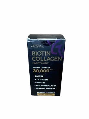 Nutra Harmony Biotin w/ Hyaluronic Acid, Collagen & Keratin - Hair Growth Pills