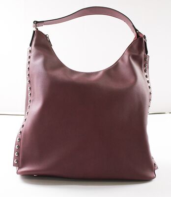 Mellow World Women's Marion Studded Hobo Bag CG2 Burgundy One Size NWT