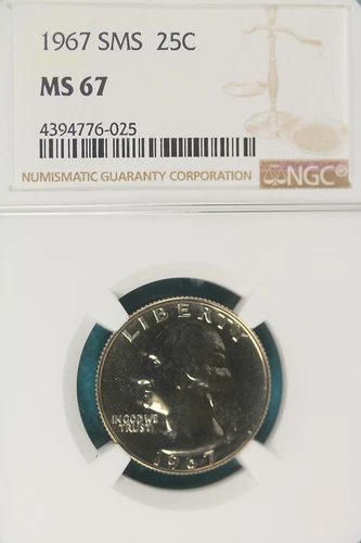 1967 NGC MS67 SMS Washington Quarter!! #B3614
