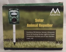 AMERFIST Solar Animal Repeller, 2021 Ultrasonic Animal Repeller