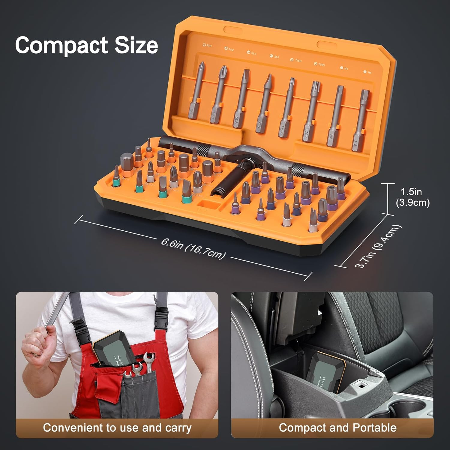 42 in 1 Magnetic Screwdriver Set, DIY Ratchet Screwdriver Set Multi Bit Magnetic