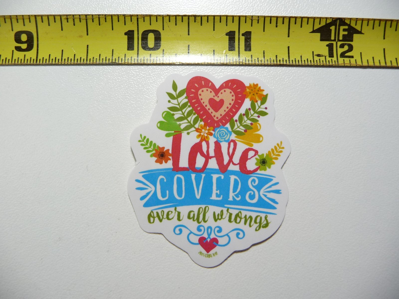LOVE COVERS ALL WRONGS HEART DECAL STICKER CHURCH CHRISTIAN FAITH BELIEF
