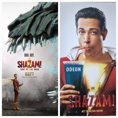 Cineworld Shazam Fury of the God's A3 Poster + GRATIS ODEON A3 Shazam Poster