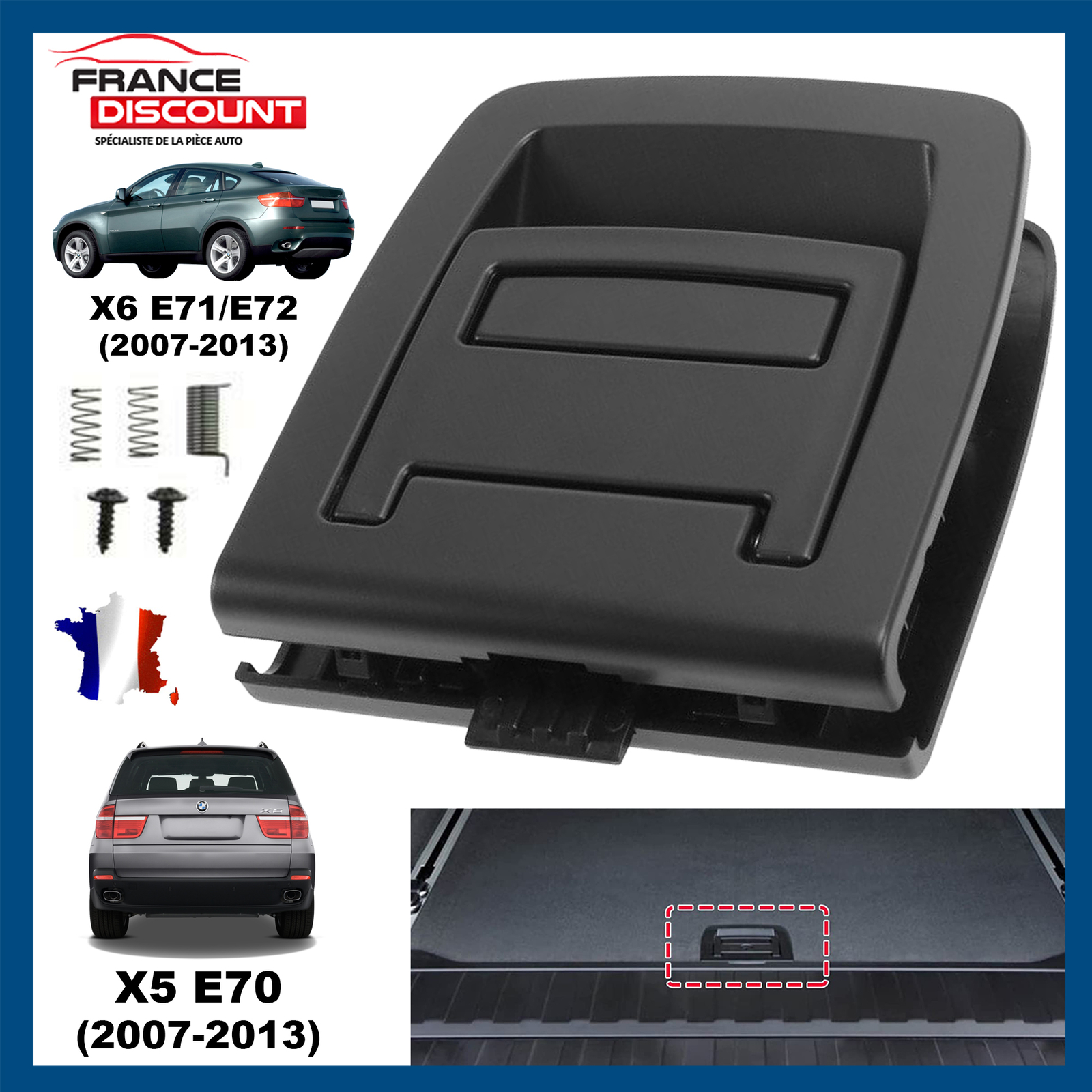 Poignée pour trappe de coffre BMW X5 E70 idéale pour le chargement des bagages