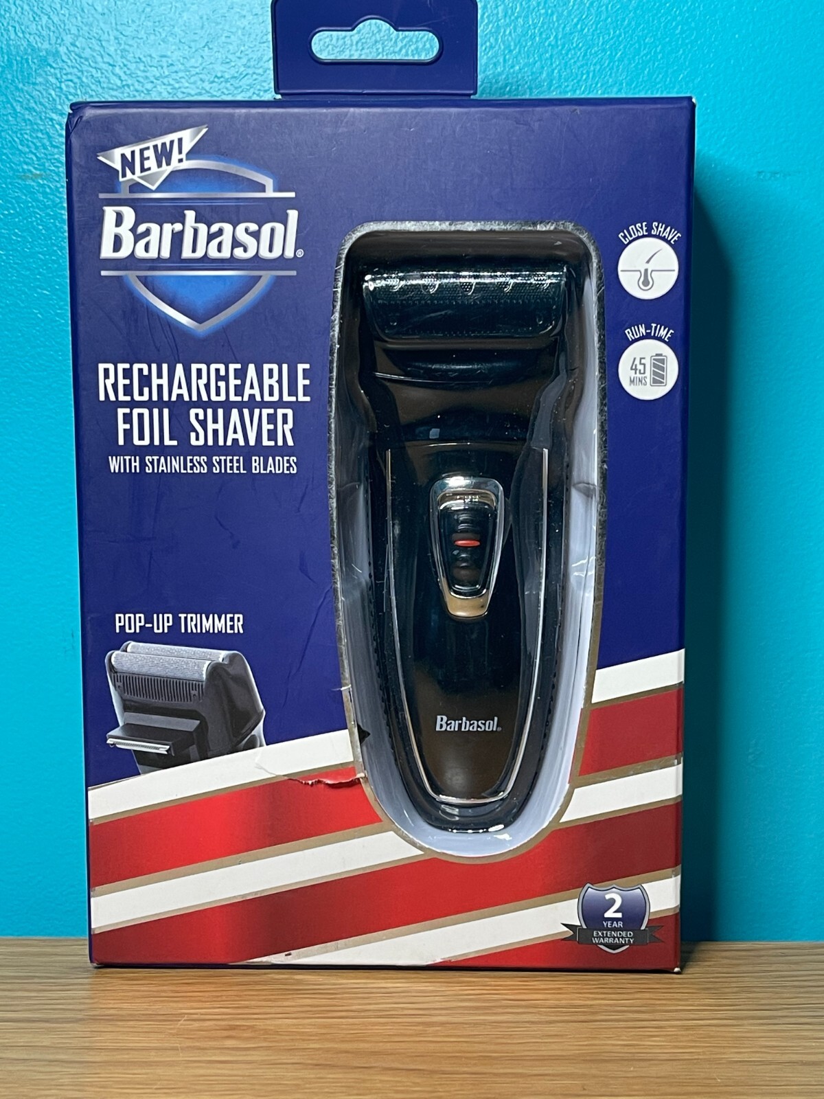 Barbasol Rechargable Foil ShaverStainless Steel BladesPopUp TrimmerNEW eBay