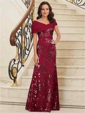 Customized Women's Sequin Mermaid Mother Of The Bride Dress For Wedding Chiffon