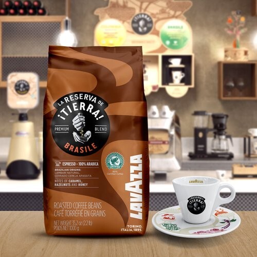 LAVAZZA Tierra Brasile 100% Coffee Beans 1000g / 1kg / 35.3oz - Picture 2 of 3