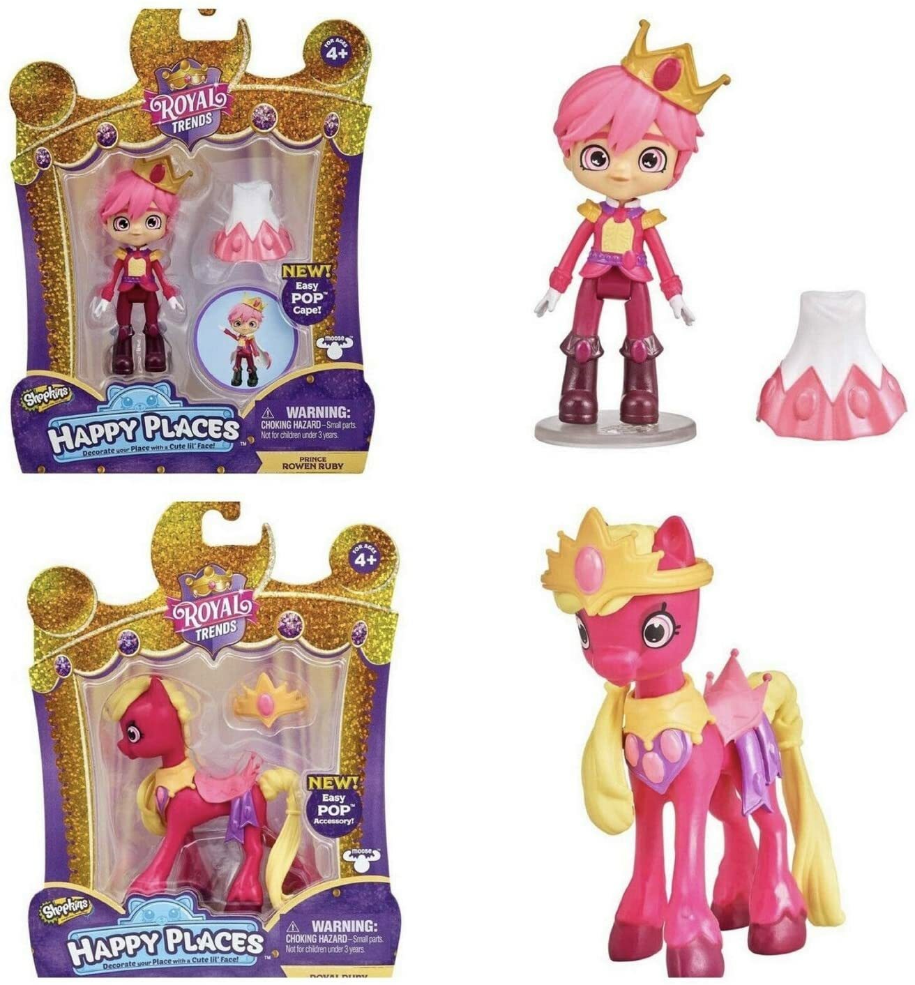 Shopkins Royal Trends Lil Shoppie Prince Rowen Ruby And Roya