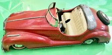 40's German Distler Mercedes-Benz Tin Wind Up Sports Car Red