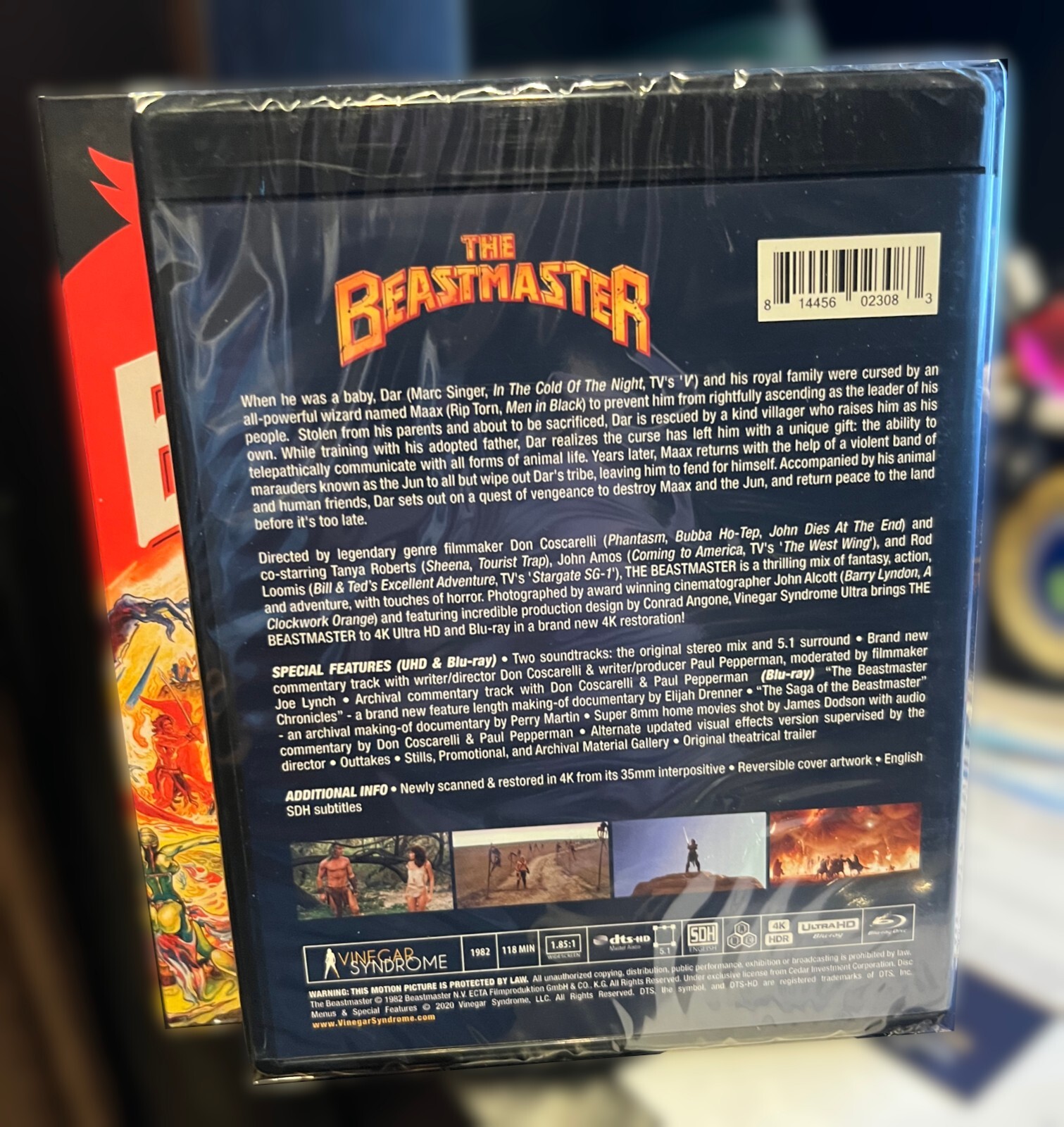 THE BEASTMASTER 4K UHD Bluray w/ SLIPCASE Vinegar Syndrome BRAND NEW