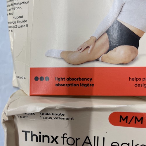 (4) Thinx For All Leaks Light Absorbency Hi-Waist Underwear Size Medium 5400 S34 - Picture 3 of 7