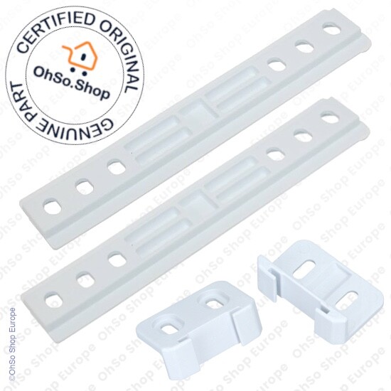 2x Lamona Integrated Fridge Freezer Decor Door Sliding Guide Rail 4 piece Kit