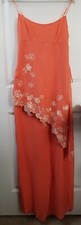 Issue 2 Piece Set Women's Coral Top  Wide Pants 100 Silk Size 6 NWT