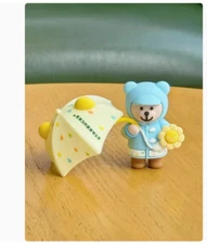 2024 Starbucks China Summer Rain Shine Umbrella Bear Straw Plug Silicone Topper