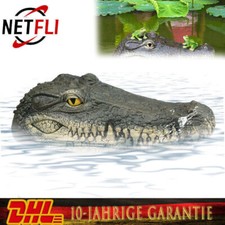 Krokodil Kopf Schwimmtier Alligator Dekofigur Garten Für Tierfigur Gartenteich