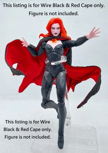 Capa Hasbro Marvel Legends X Men '97 Goblin Queen Alambre Dedicada Negra y Roja
