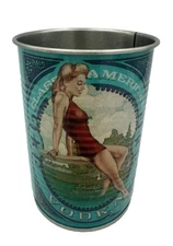 Deep Eddy Collectible Vodka Tin Can Cups Red Swimsuit Pinup