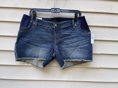 GAP Womens Maternity Shorts size Blue Stretch Denim