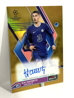 2022-23 Topps Finest UCL Chelsea Arsenal Kai Havertz Auto Gold
