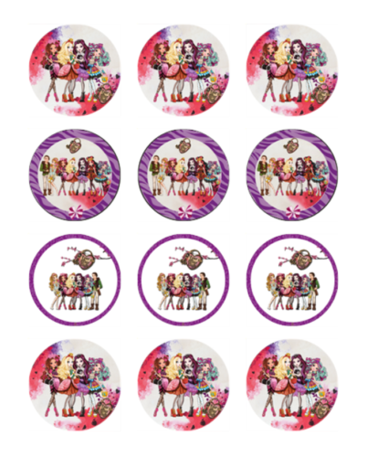 EVER AFTER HIGH Cupcake Toppers Edible Icing Image Cake Decorations 12 - Bild 1 von 2