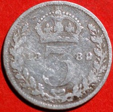 Great Britain 3 Pence 1889 KM# 758