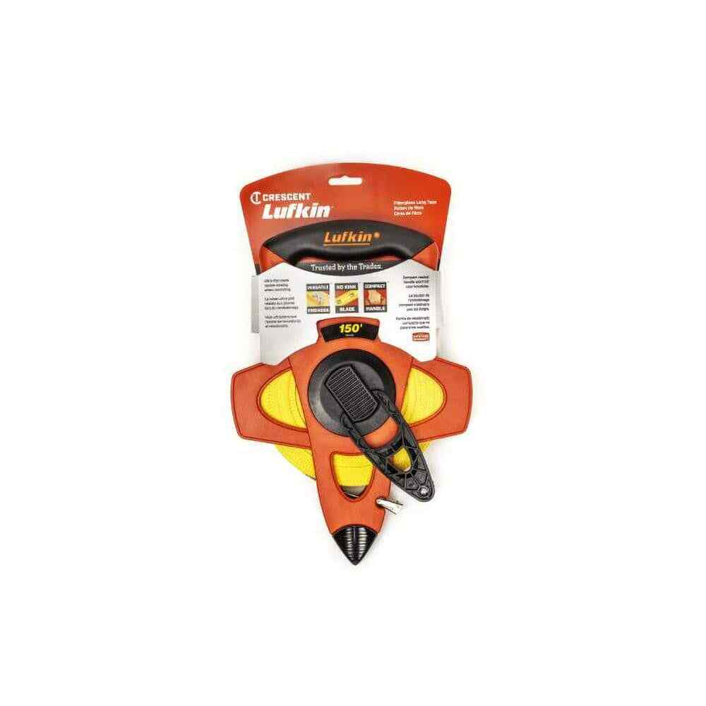 Lufkin 150' x 1/2" Yellow Blade Tape Measure 1/8" Graduation, C1 Graduation S...