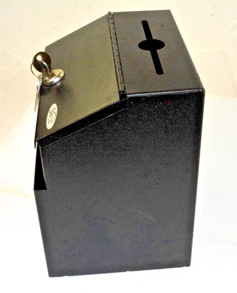 Safco 钢制建议/钥匙盒带锁定顶部,黑色型号 SAF4232BL — 第 2/4 张图片