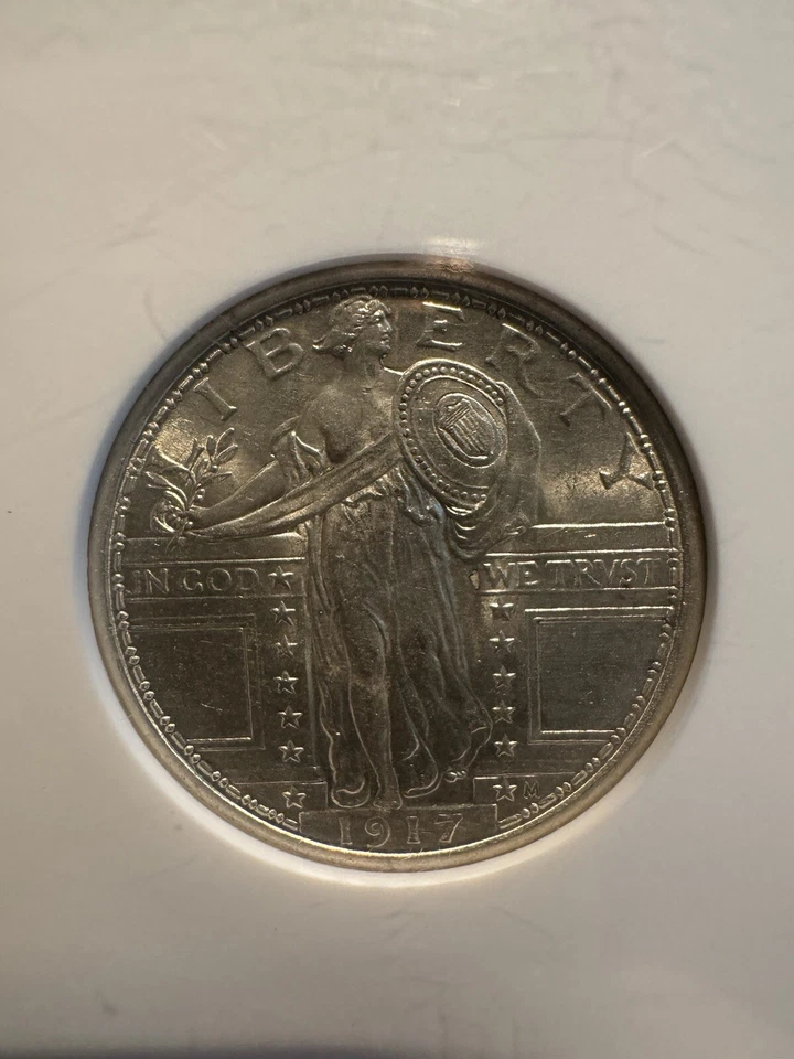 1917 Standing Liberty Quarter 25c Type 1 NGC MS 63 FH - Image 2 of 4