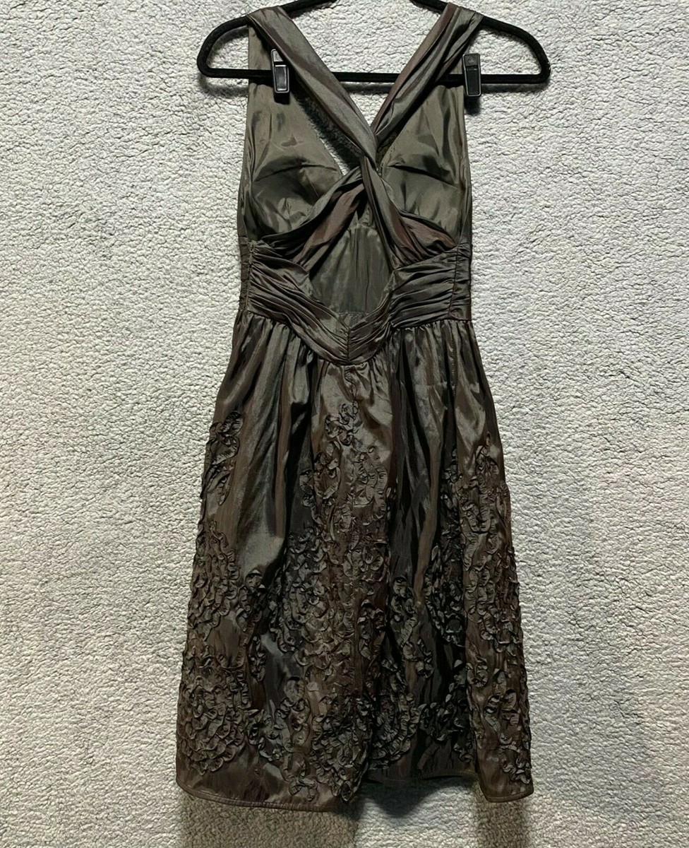 papell boutique brown dress Adrianna Papell