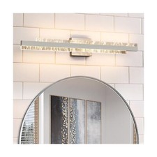 Modern Bathroom Vanity Light: Brushed Nickel 32 inch 28W Dimmable LED Bath Ba...