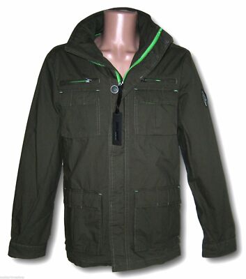 john devin  Field Jacket  Jacke  Gr S  46 48  Herren  Khaki oliv  Baumwolle  neu