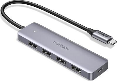 UGREEN USB C Hub, Slim Typ C auf 4 Port USB 3.0 Adapter, 5Gbps High-Speed mit 3