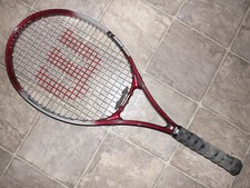 WILSON Titanium Fusion Double Beam Tennis Racket Racquet, RED