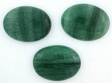 ONE 40x30 40mm x 30mm Oval Banded Green Aventurine Cab Cabochon Gem CM116BNDGAR